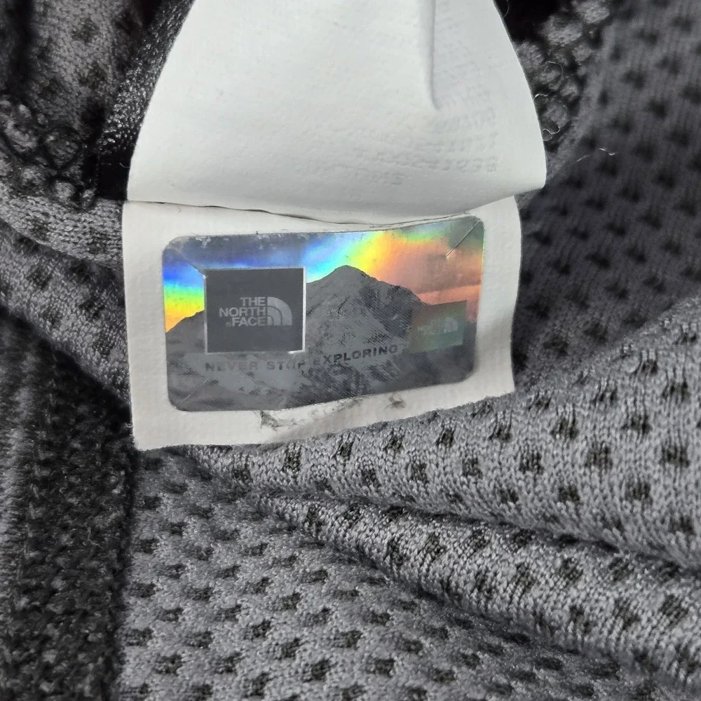 The North Face Men Polo XL Gray Activewear Logo Horizon Flash Dry Stretch